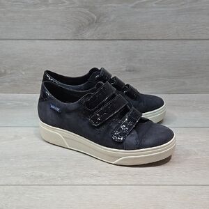 Mephisto Women's Frederica Navy Platform Leather Air Relax Sneakers  Shoes Sz 6